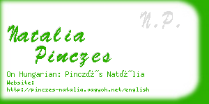 natalia pinczes business card